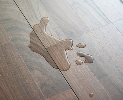 How often should I clean my hardwood floor - water spill