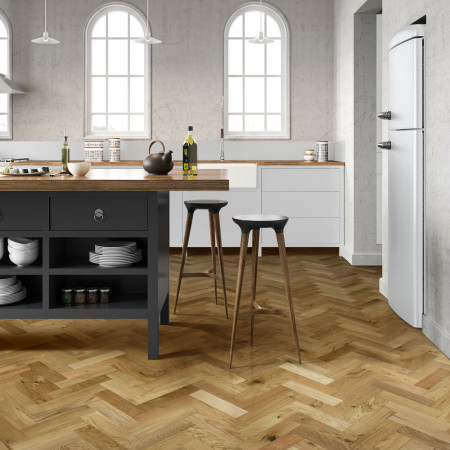 Can I have parquet block flooring in my kitchen?