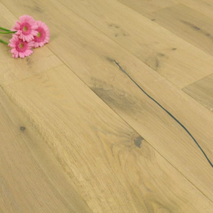 190mm Engineered Rustic Brushed and UV Oiled Washed Sandstone Oak Wood Flooring 2.17m²