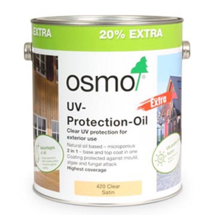 Osmo 420 UV Protection Oil Extra Clear 20% Extra Free. 3L for the price of 2.5L 