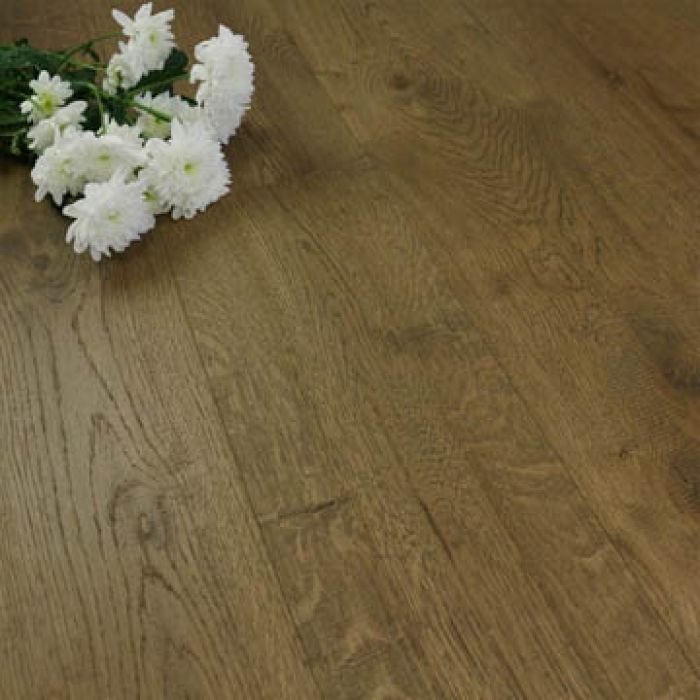 190mm Handscraped & Natural Oiled Engineered Mocha Oak Wood Flooring 2.17m²