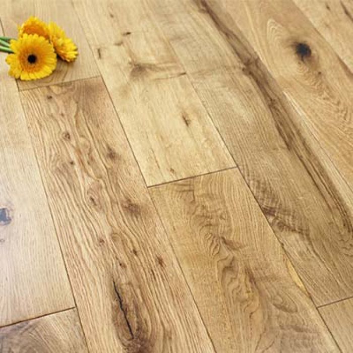 125mm Lacquered Engineered Rustic Oak Wood Flooring 2.2m²