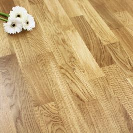 3-Strip Lacquered Engineered Rustic Oak Click Wood Flooring 1.92m² 