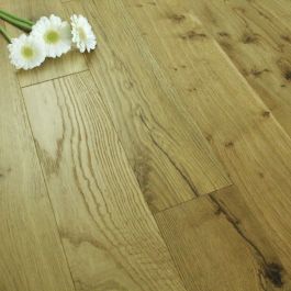 130mm Brushed & UV Oiled Solid Oak 18mm Wood Flooring 2.184m²