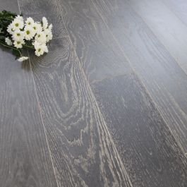150mm UV Oiled Engineered Deep Night Grey Oak Wood Flooring 1.98m²