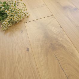 180mm UV Oiled Engineered White Stained Oak Wood Flooring 1.58m²